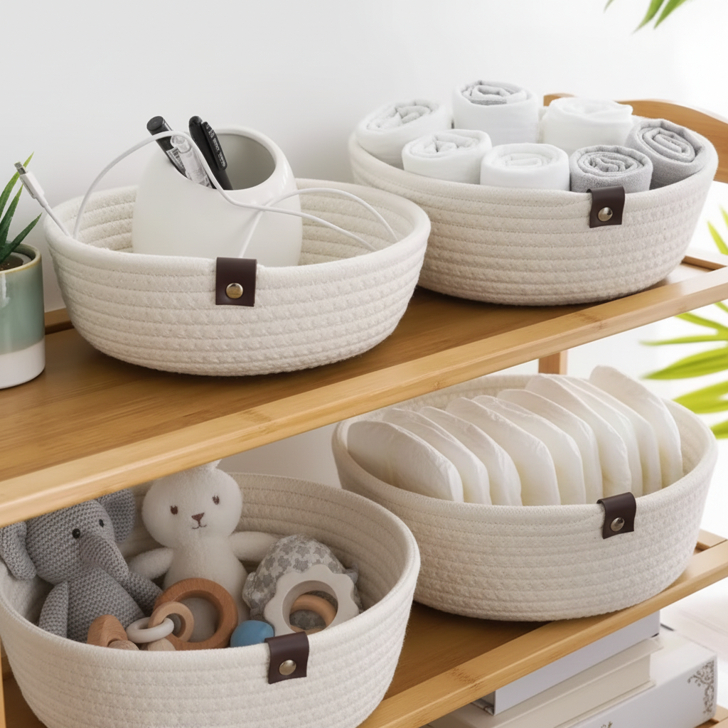 Storage Baskets Display