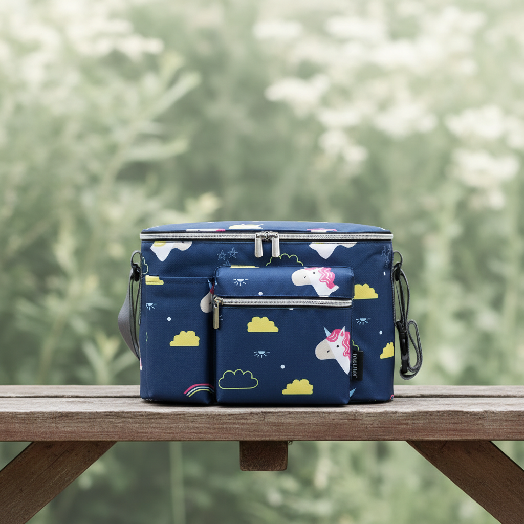 Stroller Organiser - Unicorn on Bench