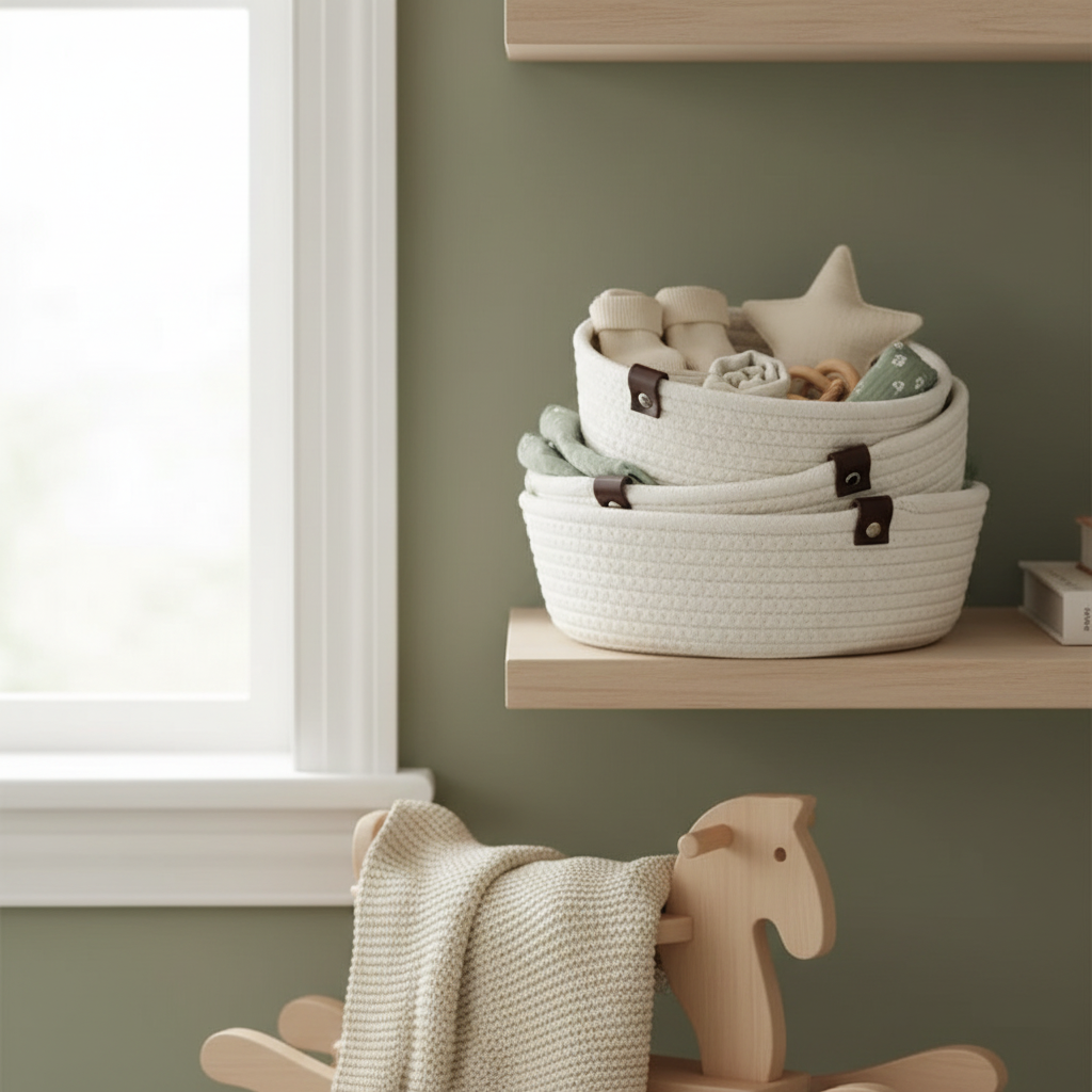 White Storage Baskets